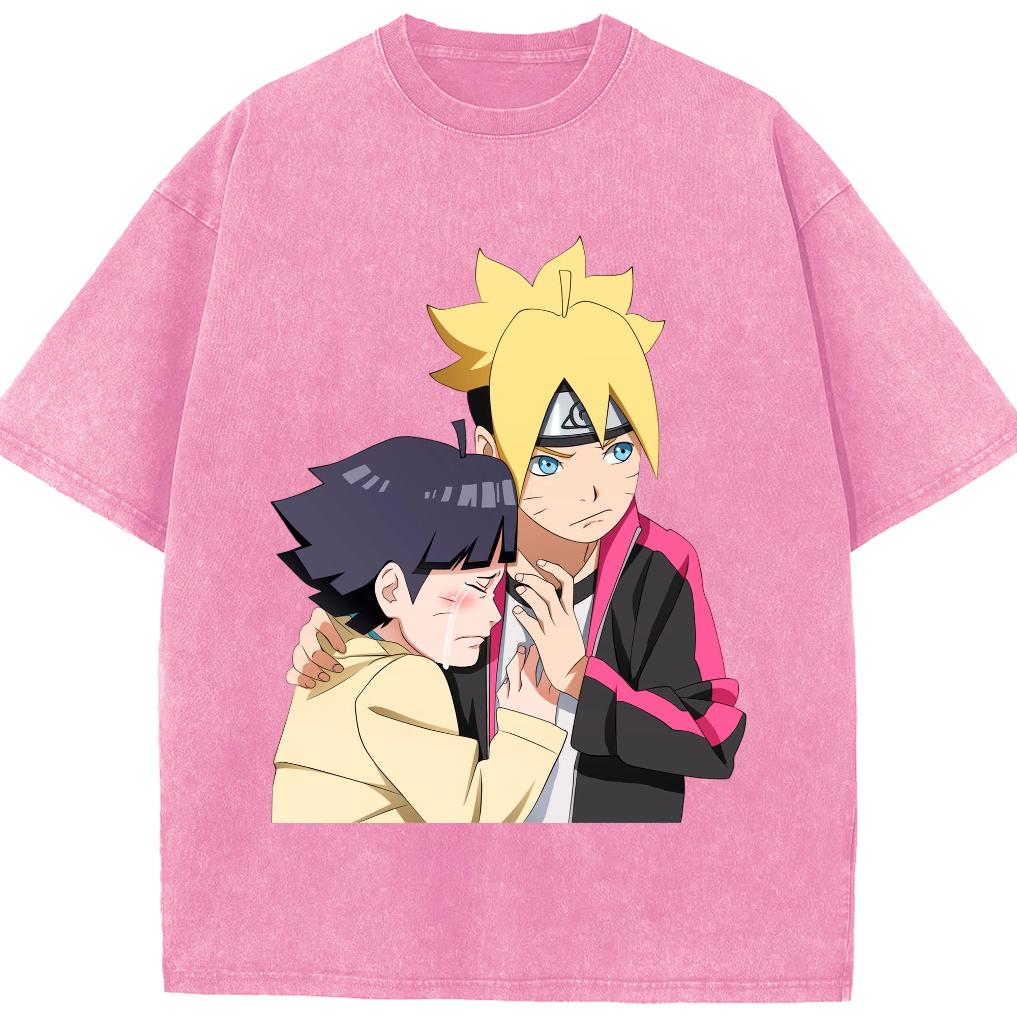 （画像用） NARUTO -ナルト- うずまき ボルト Uzumaki Boruto 綿100% ヴィンテージ風 半袖Tシャツ（フロントプリント）